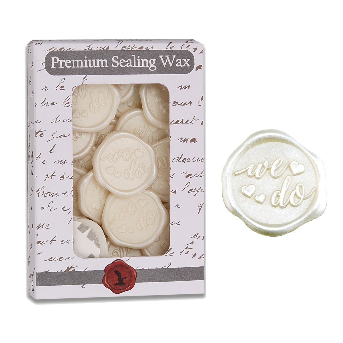 We Do Wedding Adhesive Wax Seal Stickers for Envelopes and Invitations (25-Pack) 2 colors
