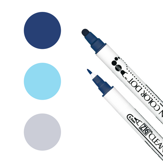 Kuretake Zig Clean Color Dot Pens - Set of 3