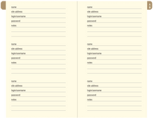 Watercolor Sunset Internet Address & Password Logbook