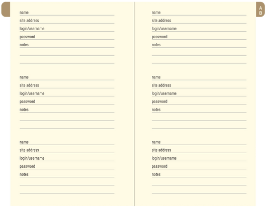 Watercolor Sunset Internet Address & Password Logbook