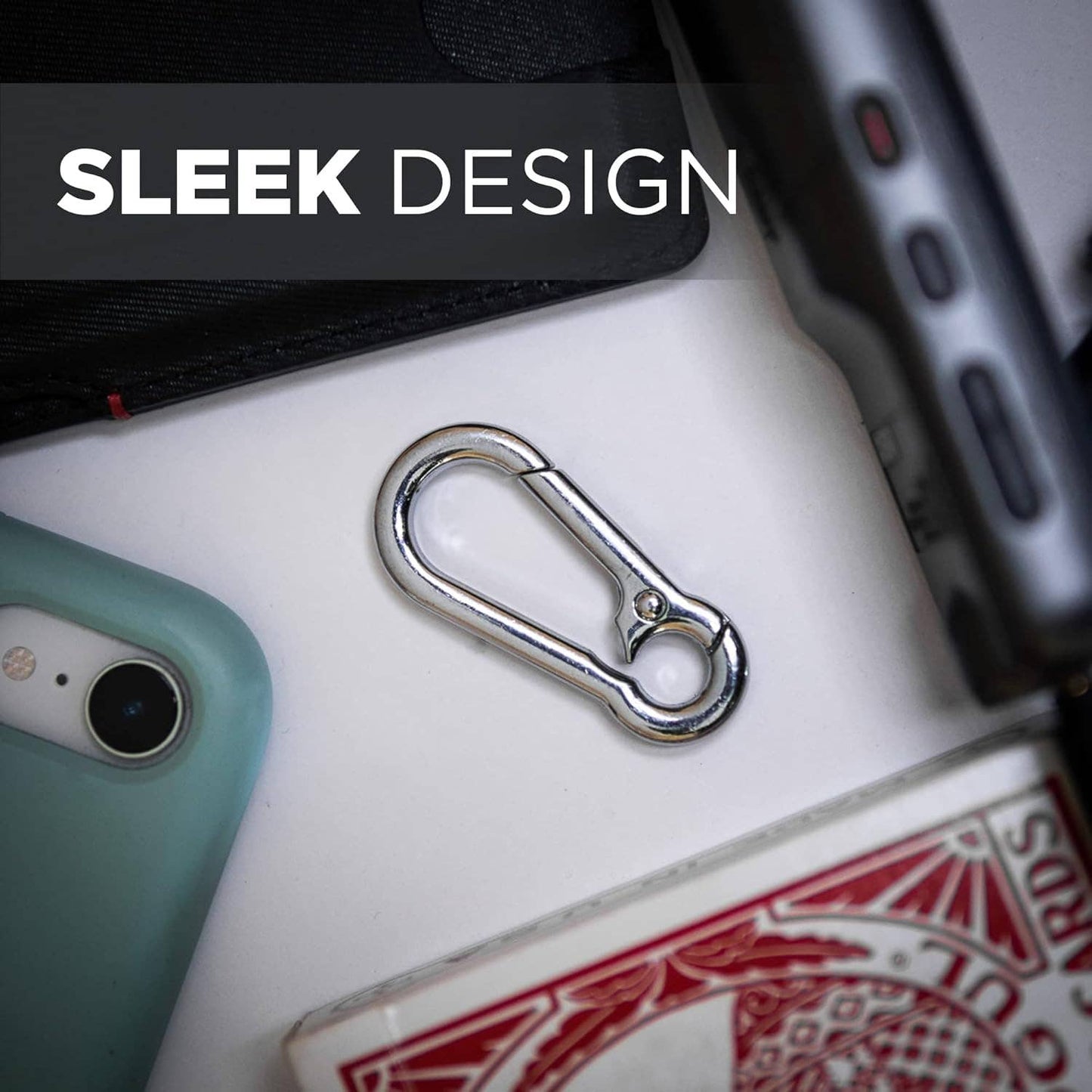 KeyClip Secure Carabiner Clip | Stainless Steel