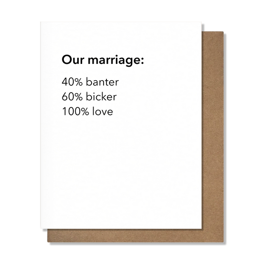 Our Marriage - Love Card