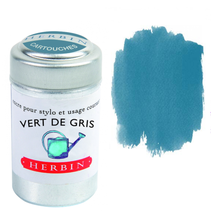 Bleu des Profondeurs (Deep Sea Blue) Fountain Pen Ink Cartridges - Tin of 6