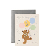 First Birthday Bear Birthday Card