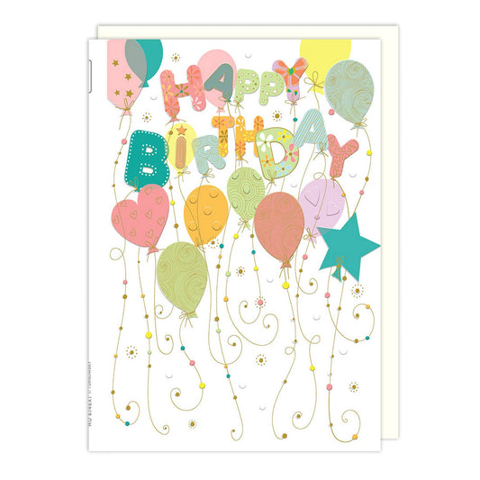 Party Balloons Birthday Card