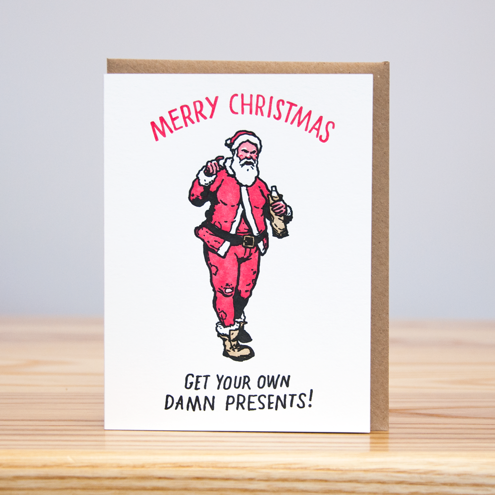 Drunk Santa - 6-Pack Box Set (Letterpress) : 4.125” x 5.5”