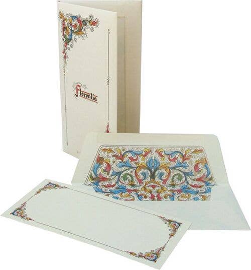 Long Portfolio Note Cards - CALLIGRAPHY