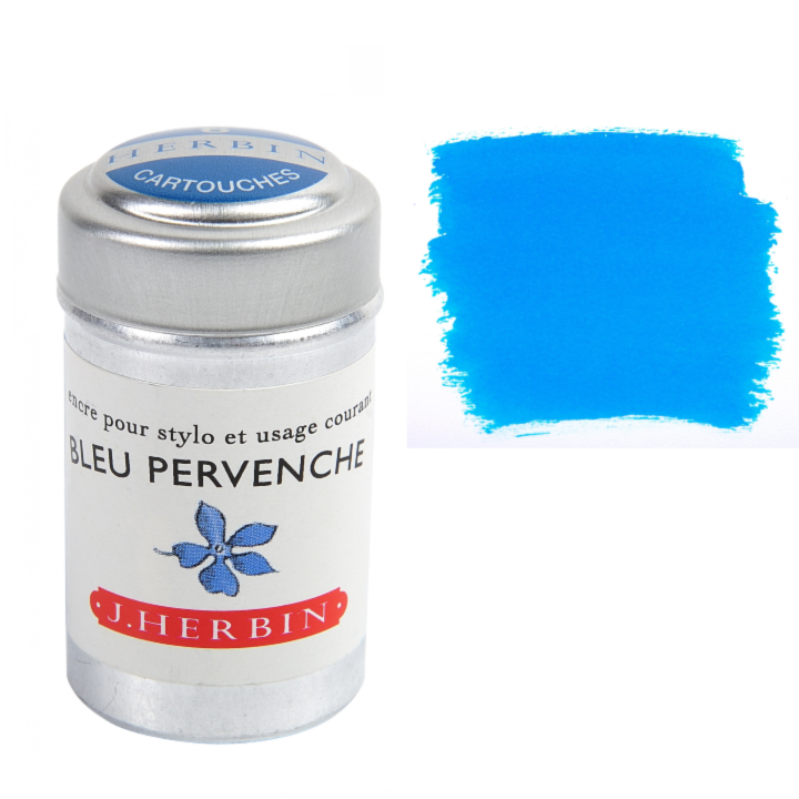 Bleu des Profondeurs (Deep Sea Blue) Fountain Pen Ink Cartridges - Tin of 6
