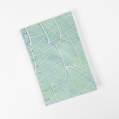 Coptic Stitch Handmade Book - Blue and Green