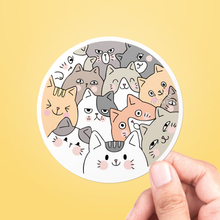 Circle of Cats Sticker Vinyl Decal: 3