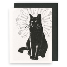 Darker Things - Black Cat LETTERPRESS CARD