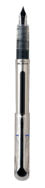 Itoya Blade fountain pen with the cap removed, front view