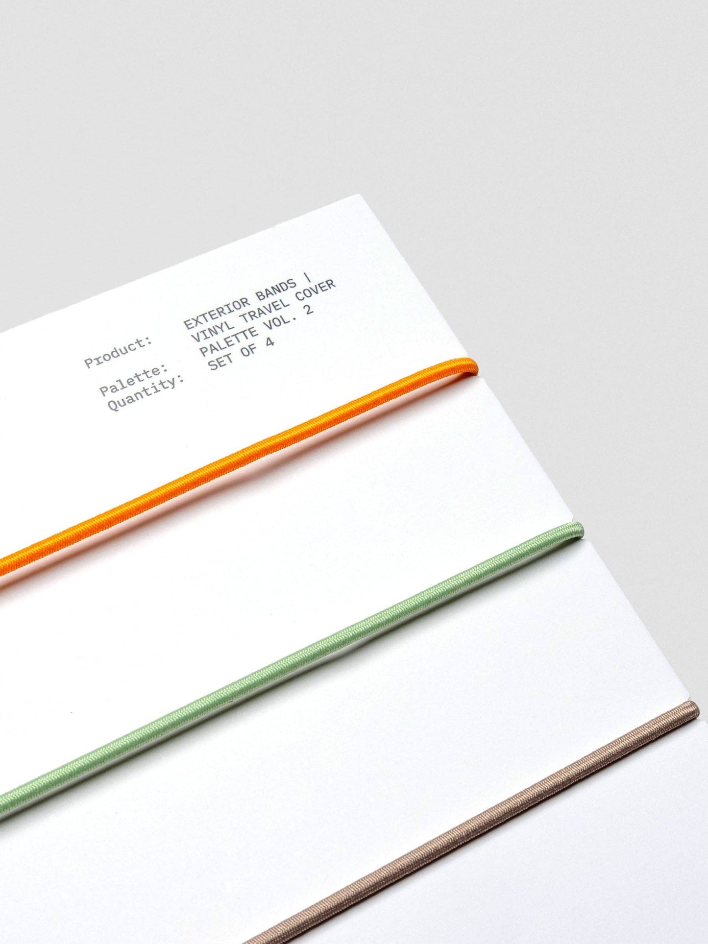 Exterior Bands | Vinyl Travel Cover: Tangent, Matcha, Au Lait, & Café Noir