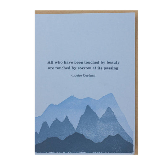 Beauty & Sorrow — Sympathy Letterpress Greeting Card