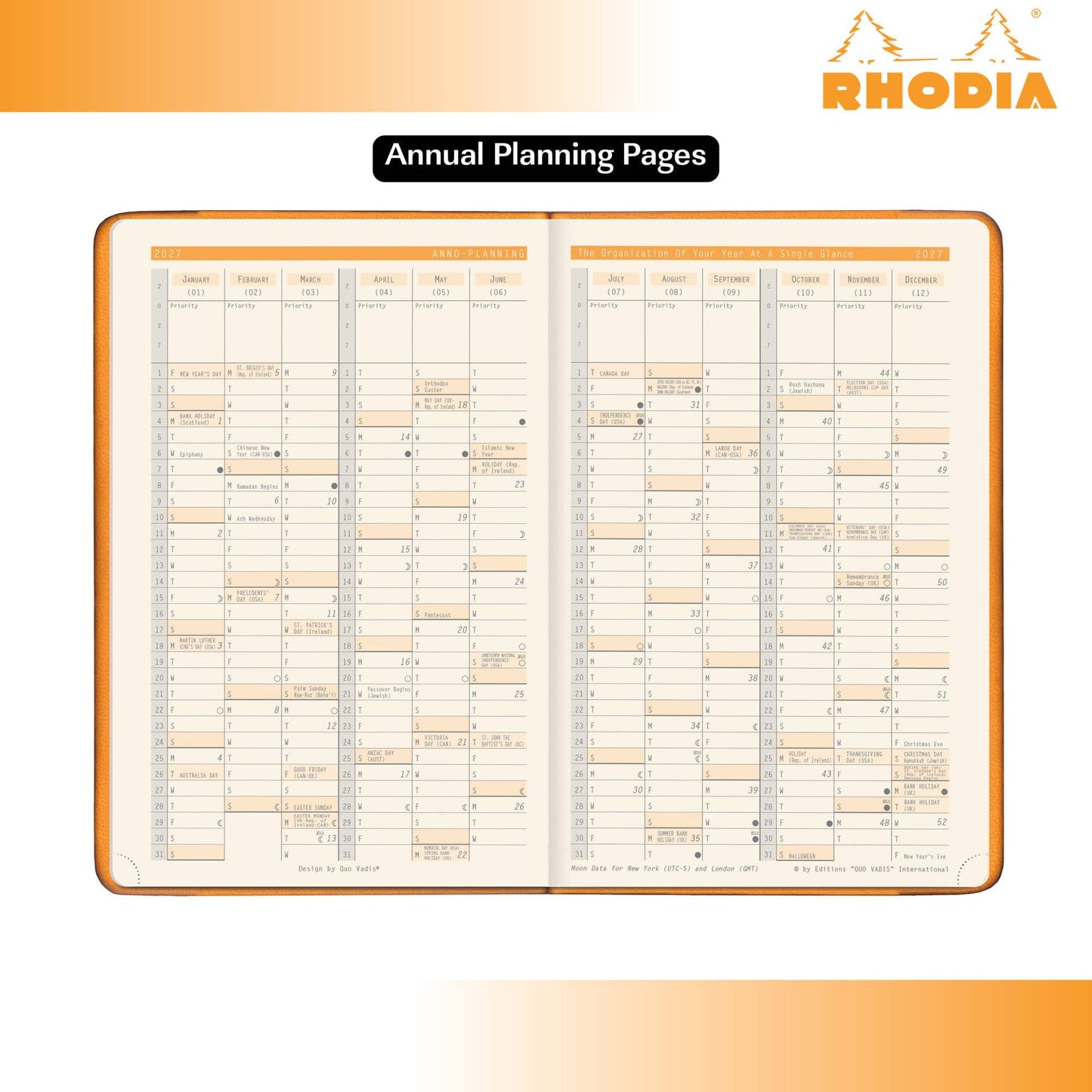 Rhodia Planner For 2027: Sapphire