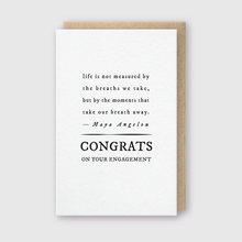 Congrats Engagement Quote Greeting Card: 3 3/8
