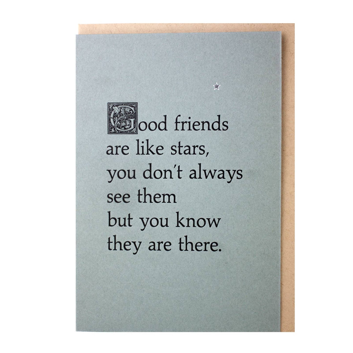 Friends Are Like Stars — Sweet Friendship Letterpress Greeti