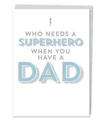 FD03 - Father's Day - Super Hero Dad Greeting Card