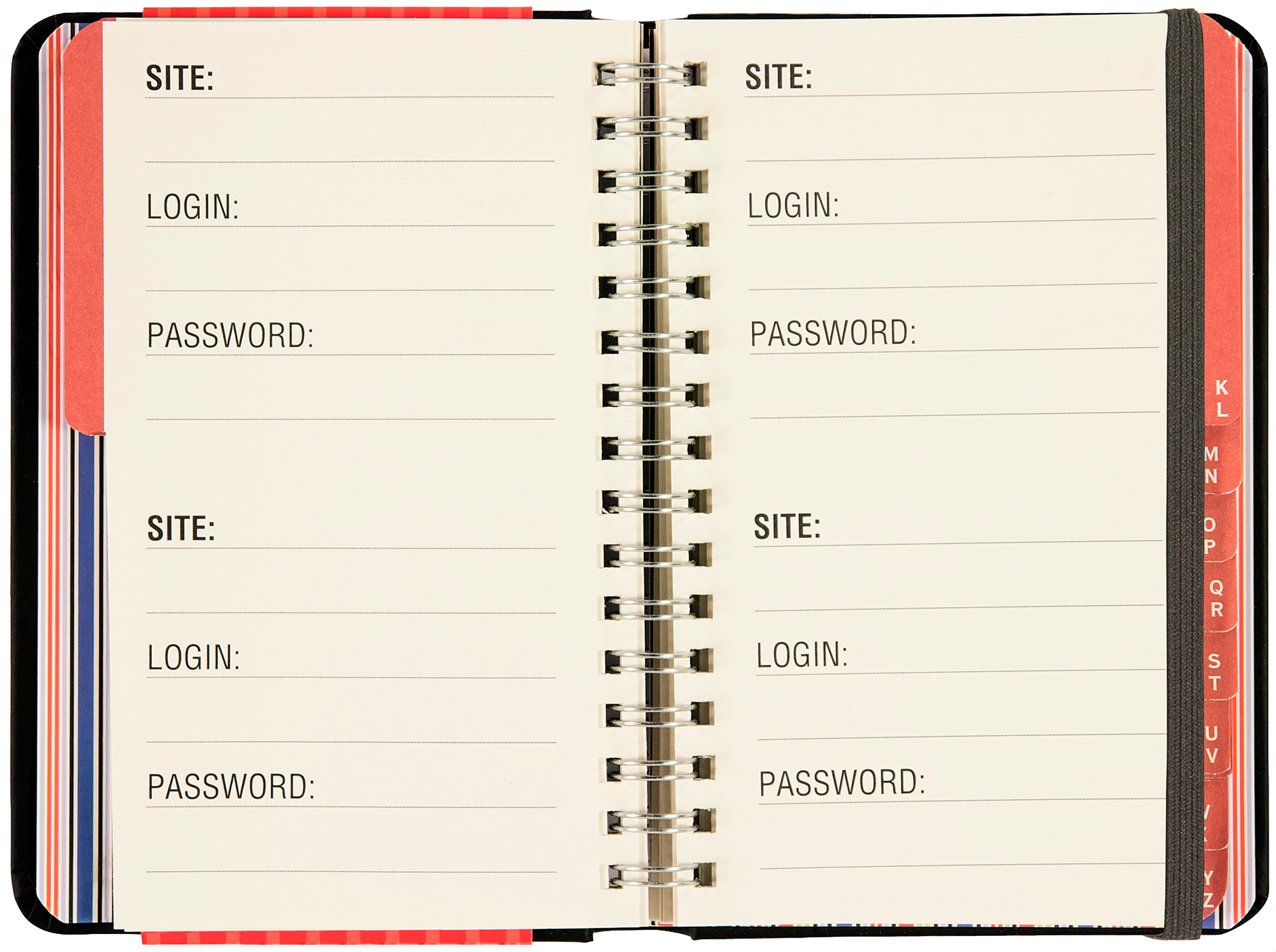 Large Print Internet Address & Password Logbook