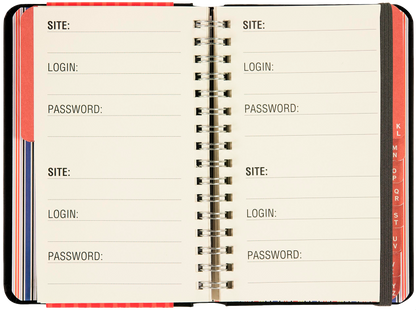 Large Print Internet Address & Password Logbook