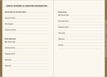 Gilded Floral Large-Format Internet Address & Password Logbook
