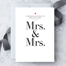 Mrs. & Mrs. Wedding Card