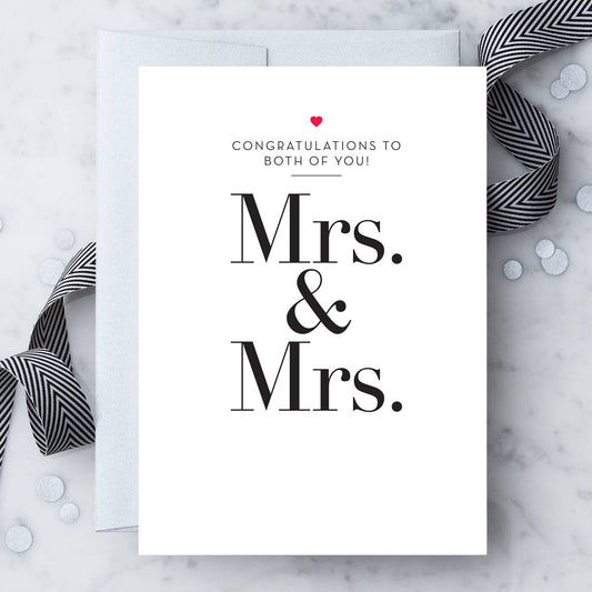 Mrs. & Mrs. Wedding Card