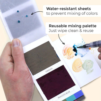 Spring Colorsheets - 16 Handmade Watercolors