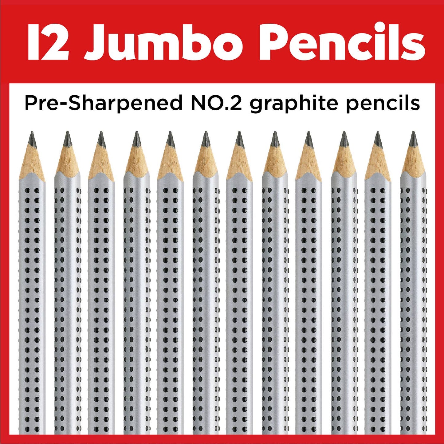 Jumbo Grip Graphite EcoPencil (B) - Box of 12 pencils