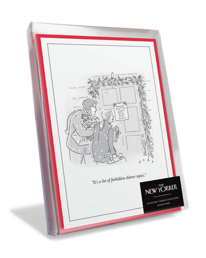 DINNER TOPICS - 5 x 7 NY XMAS CARD: Singles