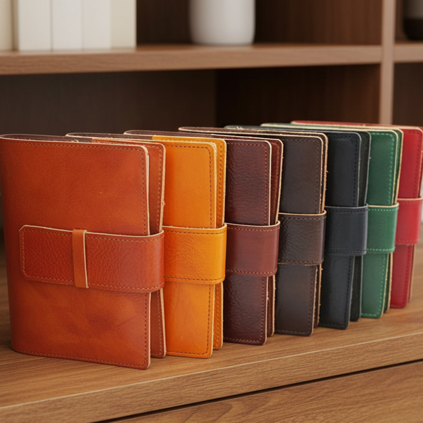 Manufactus Roma Refillable Leather Journal - 5x7 - Smooth Calfskin - Handcrafted in Italy