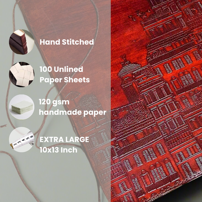 European Adventure: 10x13 Leather Journal