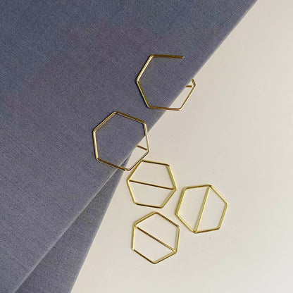 Stylish Gold Paper Clips - Unique Geometric & Decorative Designs (20 PCS)