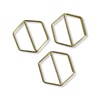 Stylish Gold Paper Clips - Unique Geometric & Decorative Designs (20 PCS)