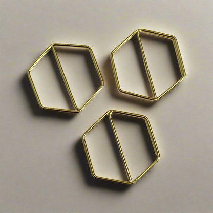 Stylish Gold Paper Clips - Unique Geometric & Decorative Designs (20 PCS)
