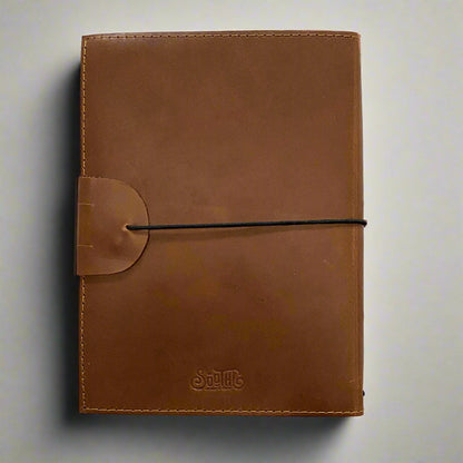Soothi A5 Refillable Leather Traveler's Journal - Classic Design with Pockets, Pen Slot & Tree-Free Paper