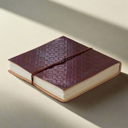 Compass 7x7 Artist Handmade Leather Journal