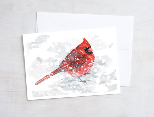 Cardinal in Snow Card