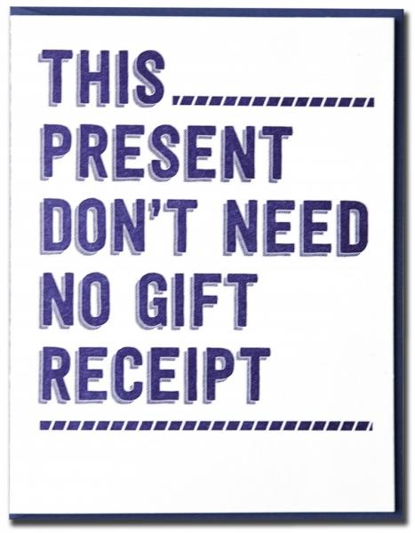 No Gift Receipt
