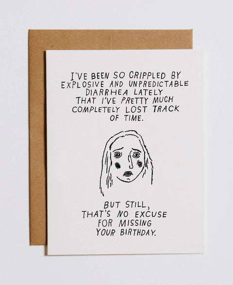 Crippling Diarrhea Birthday Card