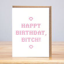 B-Day Bitch Cross Stitch (Letterpress)