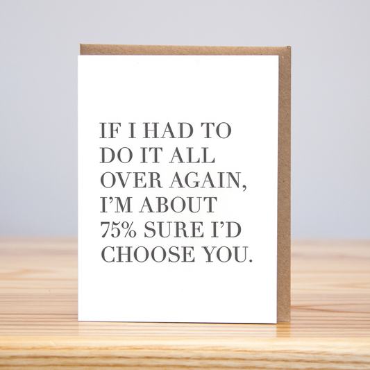 75% Sure Anniversary (Letterpress)