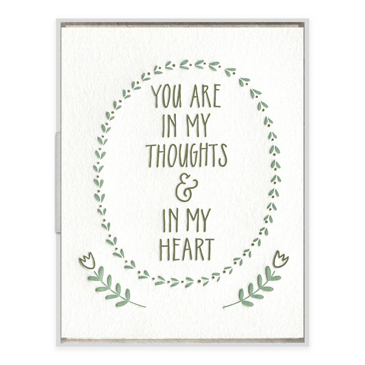 In Thoughts & Heart - greeting card