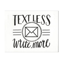 Text Less. Write More. - postcard