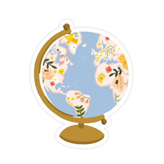 Floral Globe Sticker