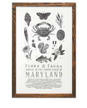 Maryland Field Guide Letterpress Art Print