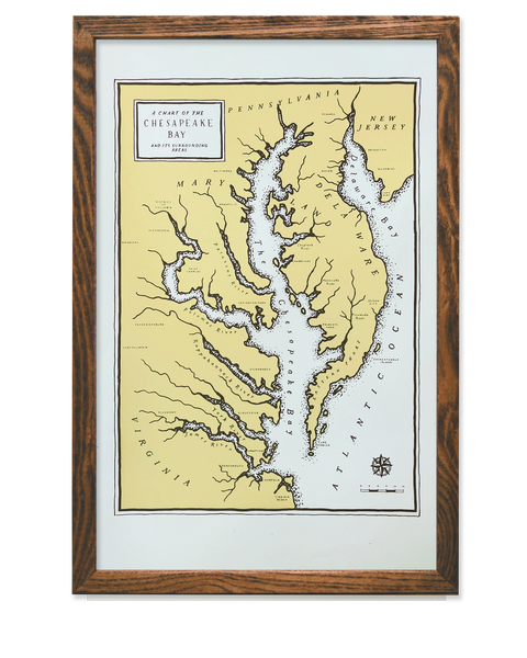 Chesapeake Map Art Print