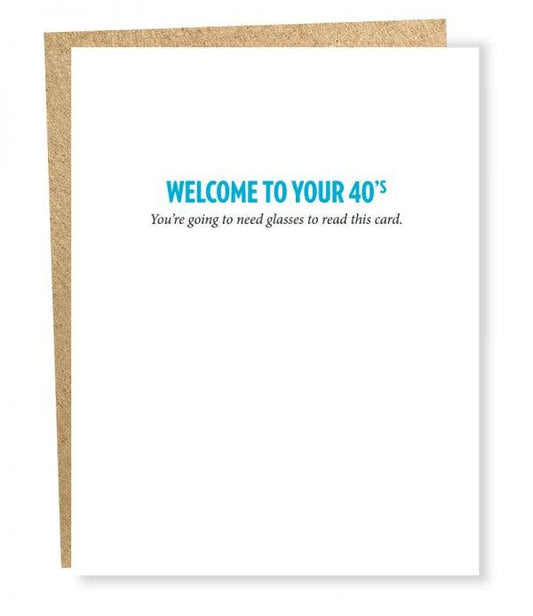 40’s / Glasses Card