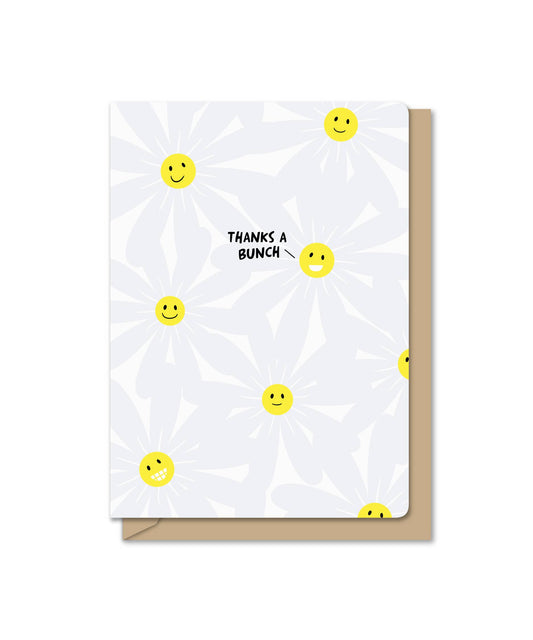 Bunch Of Daisies (4Bar Letterpress Thank You Card)