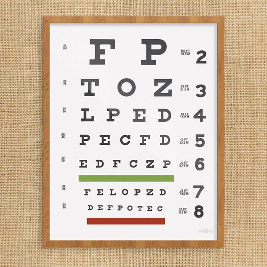 11'' x 14'' Eye Chart Print